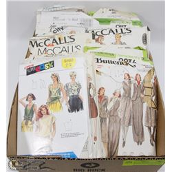 FLAT VINTAGE SEWING PATTERNS