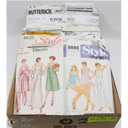 FLAT VINTAGE SEWING PATTERNS