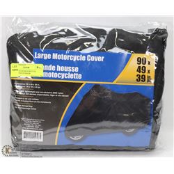 LARGE NYLON MOTORCYCLE COVER WITH STORAGE
