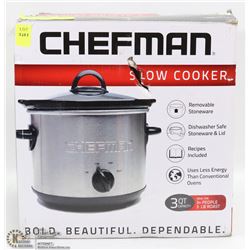 #56-CHEFMAN 3-QT SLOW COOKER