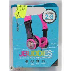 JLAB JBUDDIES PINK KIDS HEADPHONES, FOLDING
