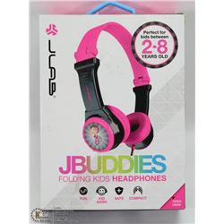 JLAB JBUDDIES PINK KIDS HEADPHONES, FOLDING