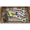 Image 1 : ESTATE LOT OF 8 VARIOUS SIZE ADJUSTABLE WRENCHES
