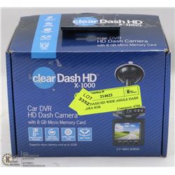 CLEAR DASH HD WIDE ANGLE DASH CAMERA 8GB