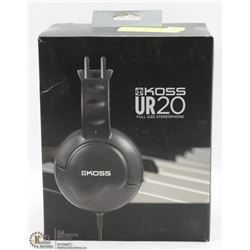 NEW KOSS UR20 FULL SIZE STEREOPHONE HEADPHONES