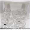 Image 1 : SET OF 2 FOOTED PINWHEEL CRYSTAL BOWLS WITH