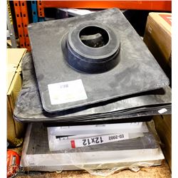 LOT OF ASSORTED PLASTIC AND RUBBER ROOF VENTS