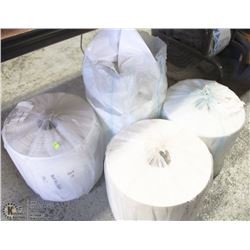 4 ROLLS OF 12" WHITE POLY TUBE - UNKNOWN LENGTH