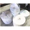 Image 1 : 4 ROLLS OF 12" WHITE POLY TUBE - UNKNOWN LENGTH