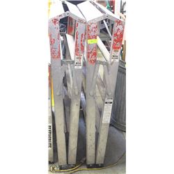 LOT OF TWO 4FT ALUMINUM SAWHORSES
