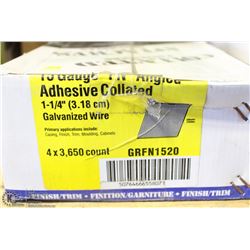 CASE OF GRIP RITE 15 GAUGE COLLATED ANGLED NAILS