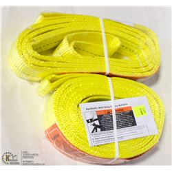 GROUP OF 2 NEW LIFTALL POLYESTER SLINGS 2"x 8 FT