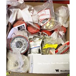 LOT OF ASSORTED OIL FILTERS & ELECTRICAL/PLUMBING