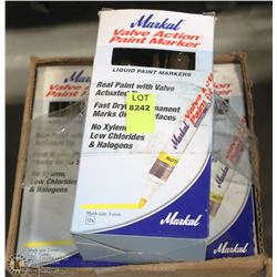 5 BOXES OF MARK-ALL VALVE-ACTION PAINT MARKERS