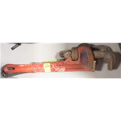 SET OF 2 PIPE WRENCHES – 14” AND 12” RIDGID