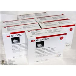 6 BOXES OF 3M, N95 PARTICULATE RESPIRATORS