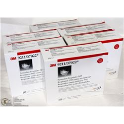 6 BOXES OF 3M, N95 PARTICULATE RESPIRATORS