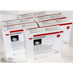 6 BOXES OF 3M, N95 PARTICULATE RESPIRATORS