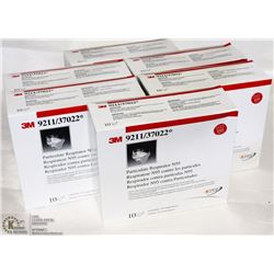 6 BOXES OF 3M, N95 PARTICULATE RESPIRATORS
