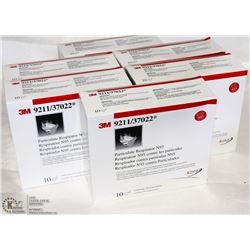 6 BOXES OF 3M, N95 PARTICULATE RESPIRATORS