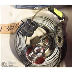 130' 3/16 STEEL CABLE WITH SALA SAFETY HOOK