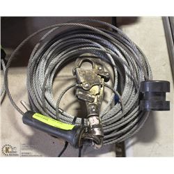 130' 3/16 STEEL CABLE WITH SALA SAFETY HOOK