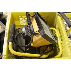 CRATE W/ 3 METAL HALIDE WORKLIGHTS