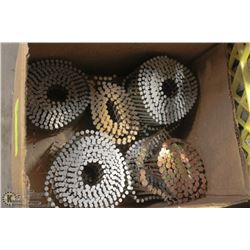 LOT OF ASSORTED COIL-NAILS