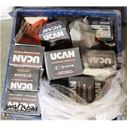 CRATE OF ASSORTED ANCHOR PLUGS + MISCELLANEOUS