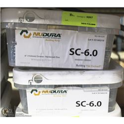 2 PAILS OF 6" HARDENED ZINC SCREWS (1000)