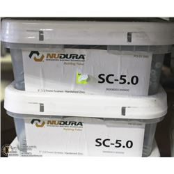 2 PAILS OF 5" HARDENED ZINC SCREWS (1000)