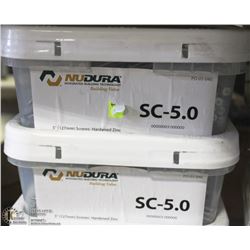 2 PAILS OF 5" HARDENED ZINC SCREWS (1000)