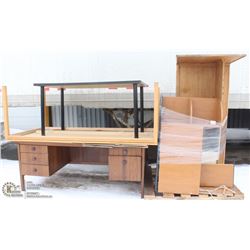 LOT OF OFFICE DESKS & TABLES