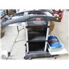 Image 1 : RUBBERMAID JANITORIAL CART WITH CONTENTS