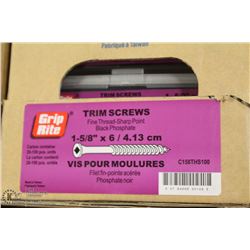 CASE OF GRIP RITE TRIM SCREWS 1-5/8" X 6