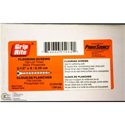 CASE OF GRIP RITE FLOORING SCREWS 2-1/2"x8