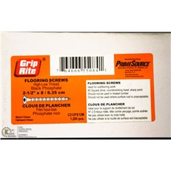 CASE OF GRIP RITE FLOORING SCREWS 2-1/2"x8