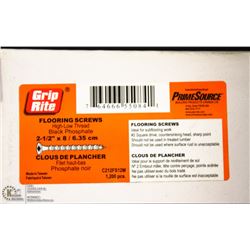 CASE OF GRIP RITE FLOORING SCREWS 2-1/2"x8