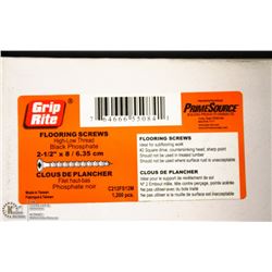 CASE OF GRIP RITE FLOORING SCREWS 2-1/2"x8