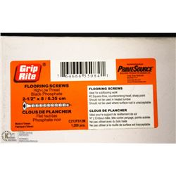 CASE OF GRIP RITE FLOORING SCREWS 2-1/2"x8