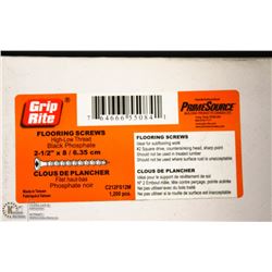 CASE OF GRIP RITE FLOORING SCREWS 2-1/2"x8
