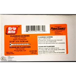 CASE OF GRIP RITE FLOORING SCREWS 2-1/2"x8