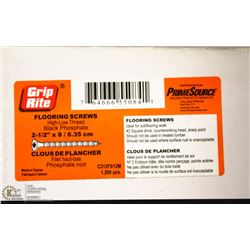 CASE OF GRIP RITE FLOORING SCREWS 2-1/2"x8
