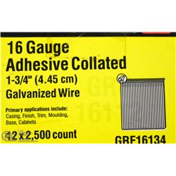 CASE OF GRIP RITE 16 GAUGE COLLATED BRAD NAILS