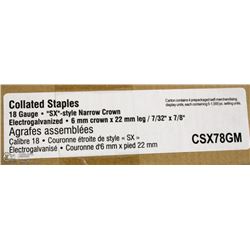CASE OF GRIP RITE 18 GAUGE COLLATED STAPLES