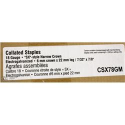 CASE OF GRIP RITE 18 GAUGE COLLATED STAPLES