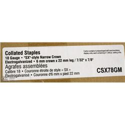 CASE OF GRIP RITE 18 GAUGE COLLATED STAPLES