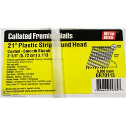 CASE OF GRIP RITE COLLATED FRAMING NAILS