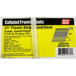 CASE OF GRIP RITE COLLATED FRAMING NAILS