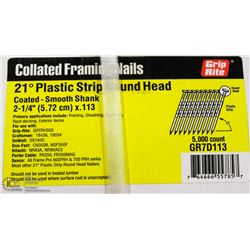 CASE OF GRIP RITE COLLATED FRAMING NAILS